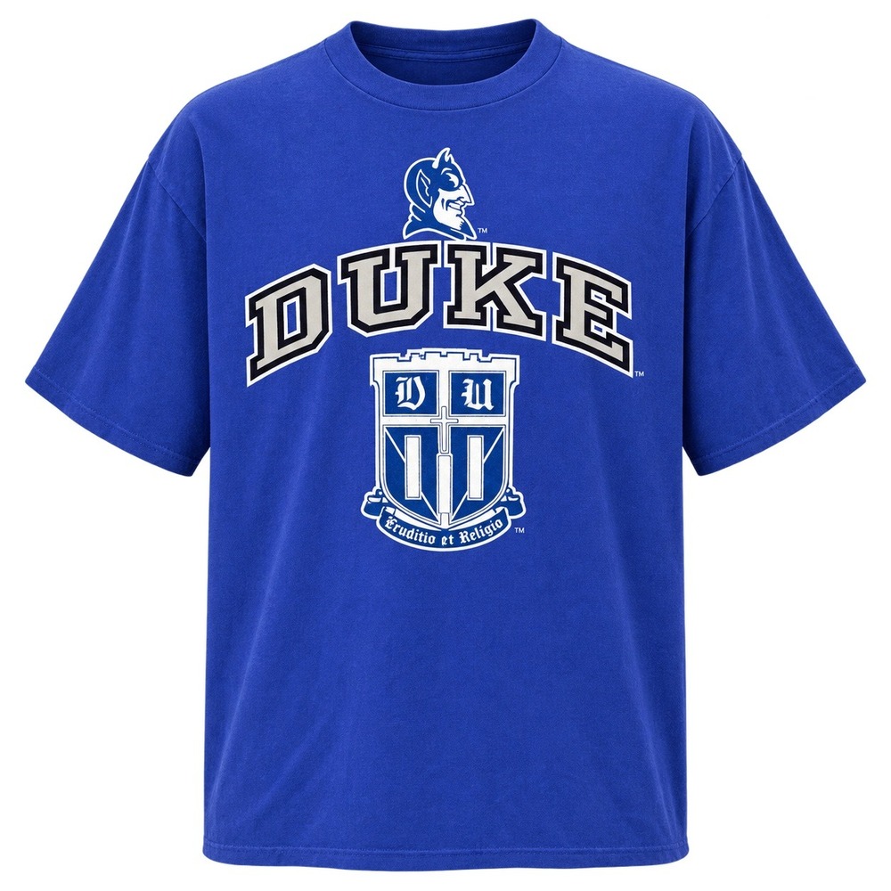 Vintage 80s 90s Duke Blue Devils T Shirt 2XL Zoo Crew USA Single Stitch RetroCor